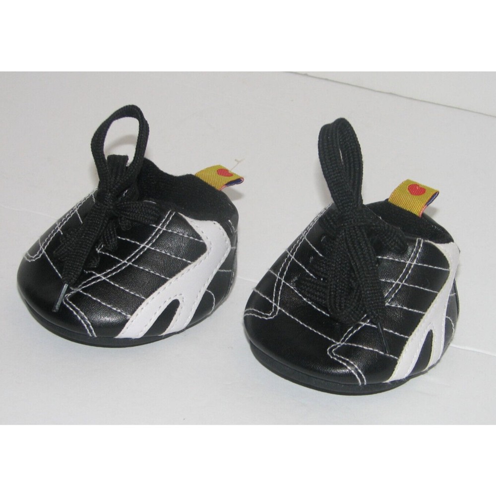 Build a Bear Black & White Cleats Sneakers Lace Up Shoes